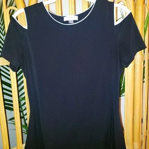 Calvin Klein Black Open Shoulder Top